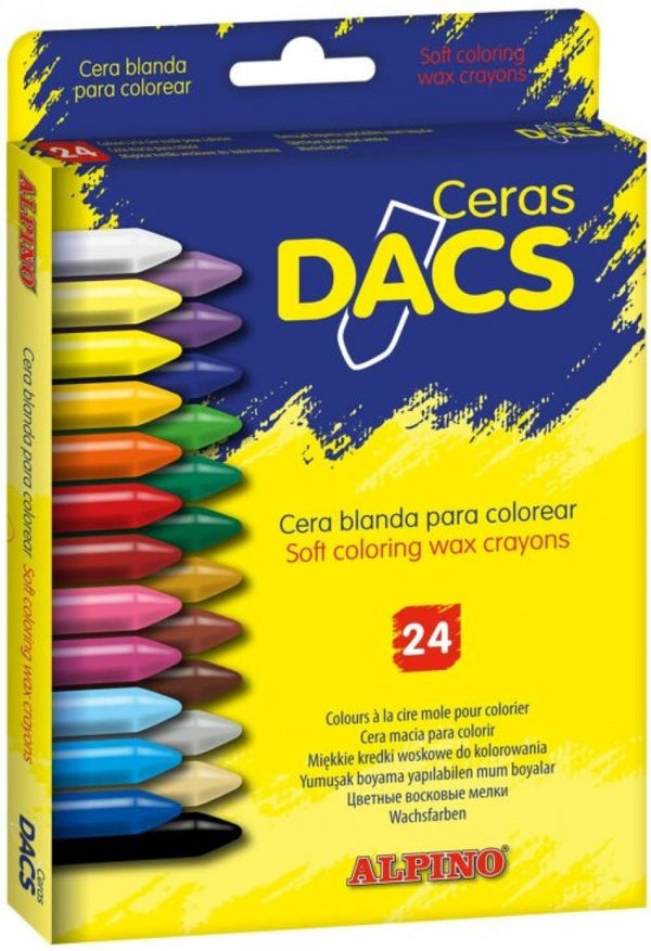 Estuche 20+4 ceras dacs blandas colores surtidos