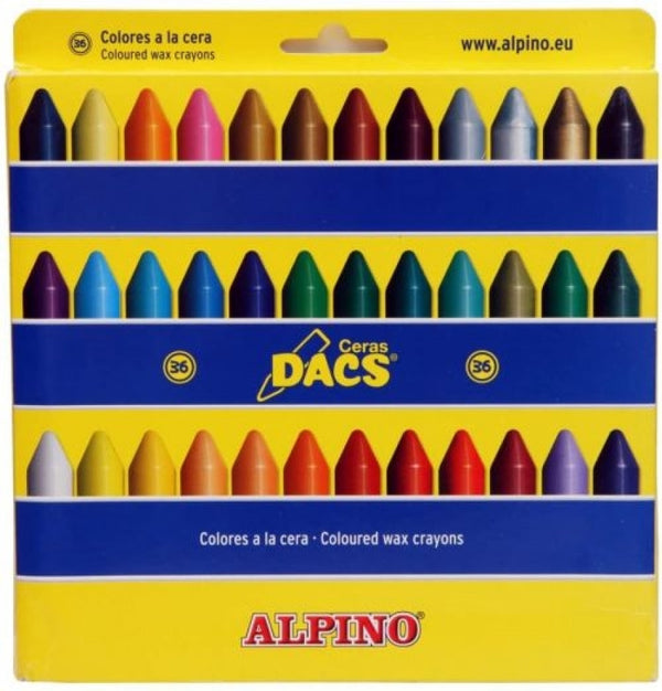 Estuche 36 ceras dacs blandas colores surtidos