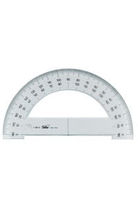 C/20 transportadores semicírculos 15 cm plástico transparente Safta