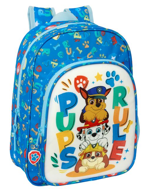 MOCHILA INFANTIL ADAPTABLE CARRO PAW PATROL PUPS RULE 26x34x11CM
