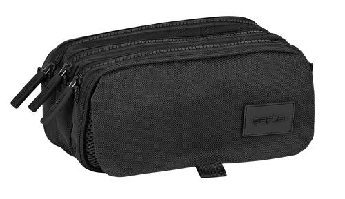 PORTATODO TRIPLE BIG SAFTA BASIC NEGRO 21,5x10x8cm