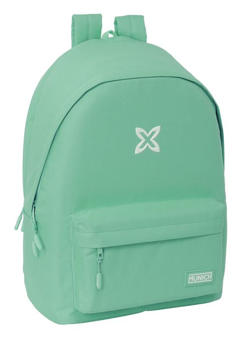 MOCHILA DOBLE PARA PORTATIL 15,6 +USB MUNICH BASICOS TURQUESA 31x44x18CM