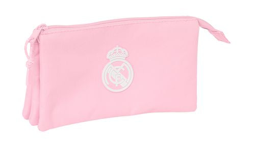PORTATODO TRIPLE REAL MADRID CHICA ROSA 22x12x3CM