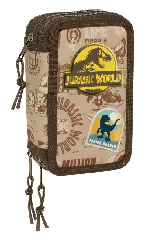 PLUMIER TRIPLE 37 PIEZAS JURASSIC WORLD 12,5x19,5x5,5cm