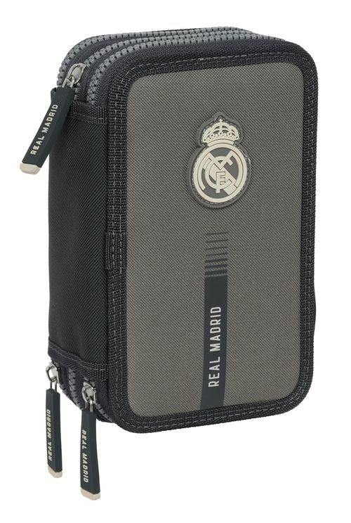 PLUMIER TRIPLE 37 PIEZAS REAL MADRID 3ª EQUIPACION 24/25 12,5x19,5x5,5cm