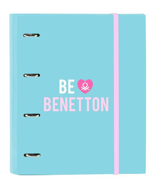 CARPETA 4 ANILLAS 35MM CON RECAMBIO BENETTON UNIQUE 27x32x3,5cm