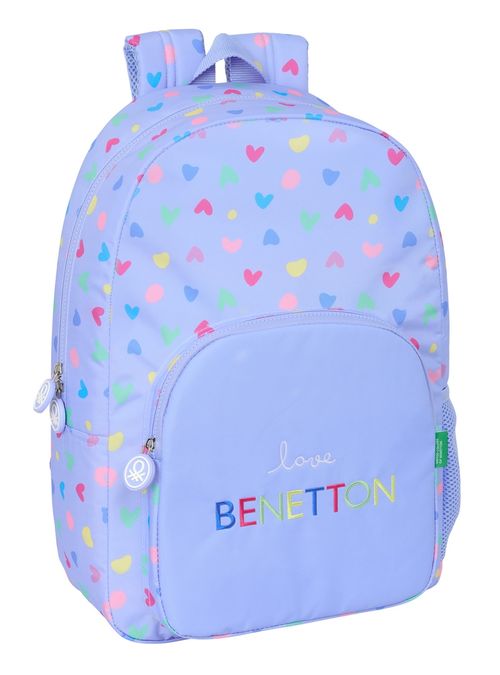 MOCHILA ADAPTABLE CARRO BENETTON LILA 30x46x14cm
