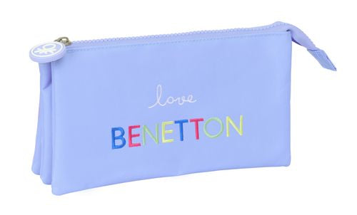PORTATODO TRIPLE BENETTON LILA 22x12x3cm