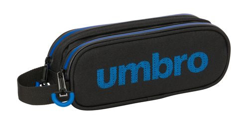 PORTATODO DOBLE UMBRO JET BLACK 21x8x6cm