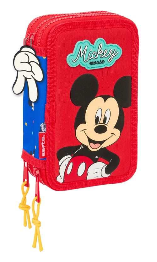 PLUMIER TRIPLE 37 PIEZAS MICKEY MOUSE GOOD DAY 12,5x19,5x5,5cm