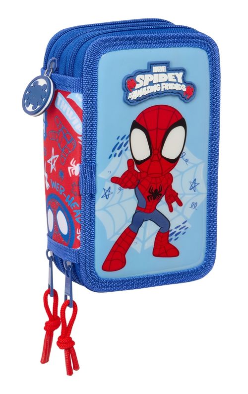PLUMIER TRIPLE 37 PIEZAS SPIDEY RESCUE 12,5x19,5x5,5cm