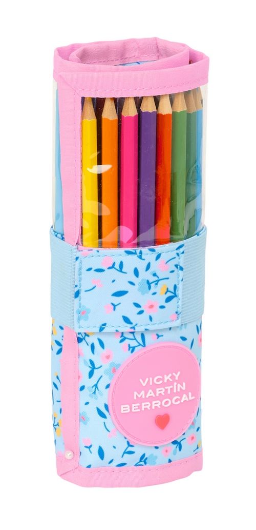 PLUMIER ENROLLABLE 27 PIEZAS VMB PARAISO 7x20x7cm