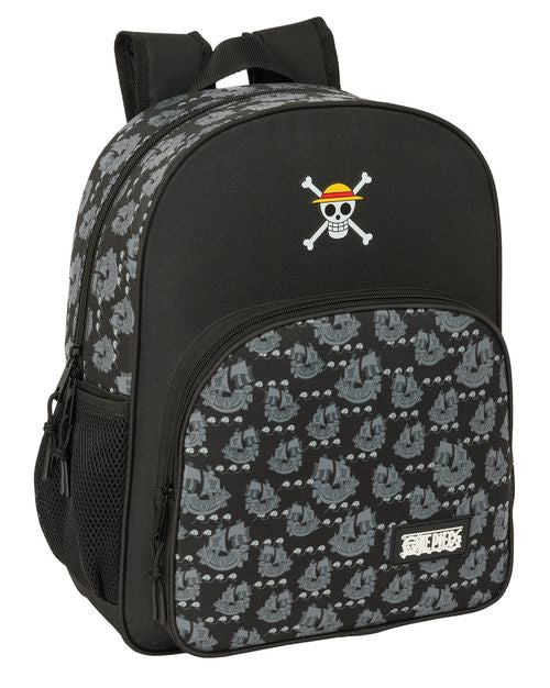 MOCHILA JUNIOR ADAPTABLE CARRO ONE PIECE PIRATES 32x38x12cm