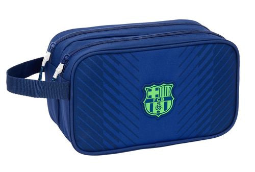 NECESER 2 CREMALLERAS ADAPTABLE CARRO F.C. BARCELONA NAVY BLUE 26x15x12,5cm