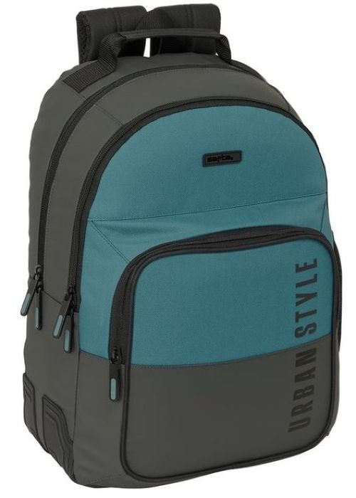 MOCHILA DOBLE ADAPTABLE CARRO SAFTA URBAN STYLE 32x42x15cm