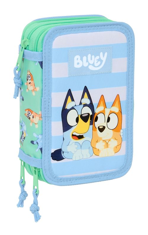 PLUMIER TRIPLE 37 pcs BLUEY SISTERS 12,5x19,5x5,5cm