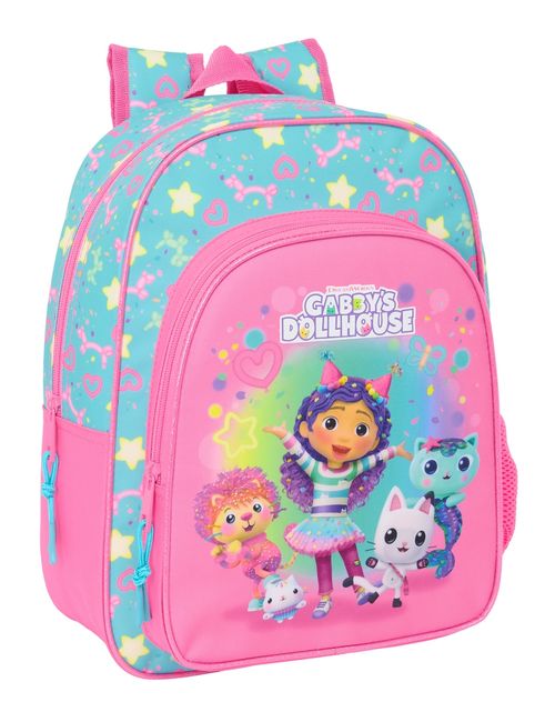 MOCHILA INFANTIL ADAPT.CARRO GABBY'S DOLLHOUSE CONFETTI 26x34x11cm