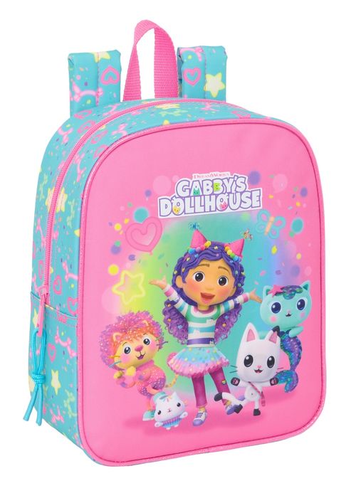 MOCHILA GUARDERIA ADAPT.CARRO GABBY'S DOLLHOUSE CONFETTI 22x27x10cm