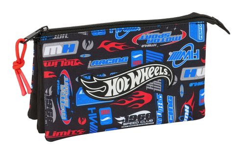 PORTATODO TRIPLE HOT WHEELS 22x12x3cm