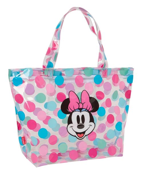 BOLSO SHOPPING CON CREMALLERA MINNIE MOUSE BEACH 54x35x17cm