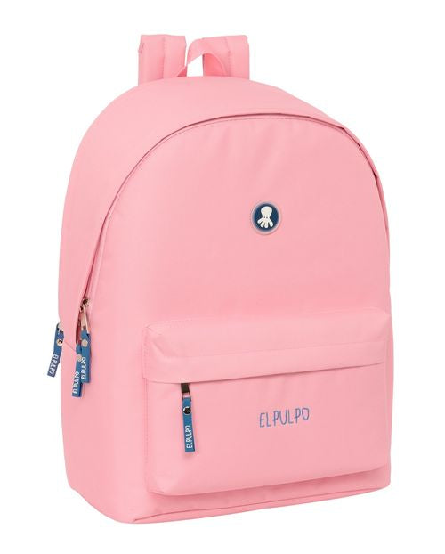 MOCHILA DOBLE PARA PORTATIL 15,6+USB EL PULPO ROSA 31x44x18cm