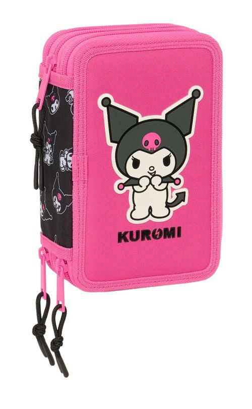 PLUMIER TRIPLE 37 pcs KUROMI 12,5x19,5x5,5cm