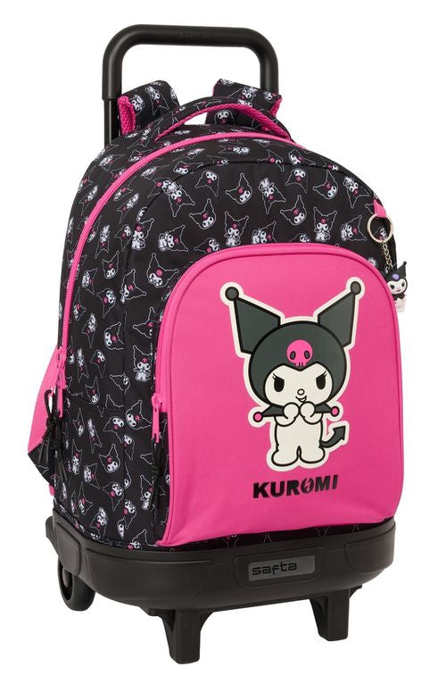 MOCHILA GDE. C/RUEDAS COMPACT EXTRAIBLE KUROMI 33x45x22cm