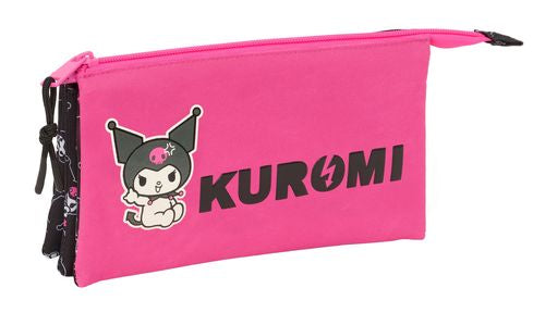 PORTATODO TRIPLE KUROMI 22x12x3cm