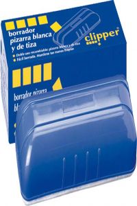 BORRADOR PIZARRA BLANCA Y NEGRA CLIPPER
