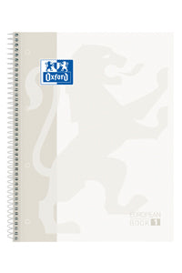 Paq/5 cuaderno espiral europeanbook1 blanco a4 80h 90g. cuadricula 5x5mm microperforado