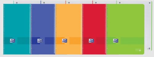 Paq/5 cuaderno espiral a4+ 80h 90g. cuad.5x5 europeanbook1 live &go colores neutros