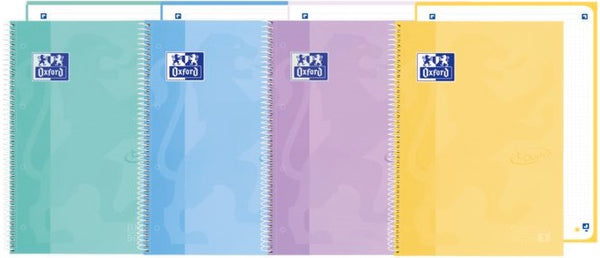 Paq/5 cuaderno espiral europeanbook1 a5+ 80h 90g. dots microperforado touch colores pastel