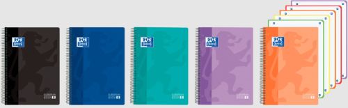 Paq/5 cuaderno espiral a4+ 120h 90g. cuadrícula 5x5 ebook5 microperforado calssic tapa plastico