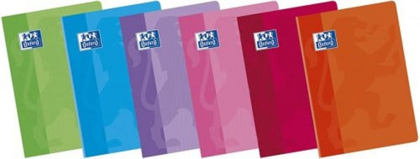 Paq/10 libretas a5+ 48h 90g. cuad.4x4 c/m colores surtidos oxford classic