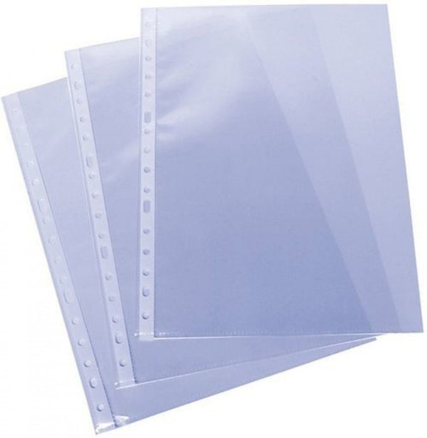 C/100 fundas portadocumentos a4 multitaladro polipropileno standard 70mc cristal