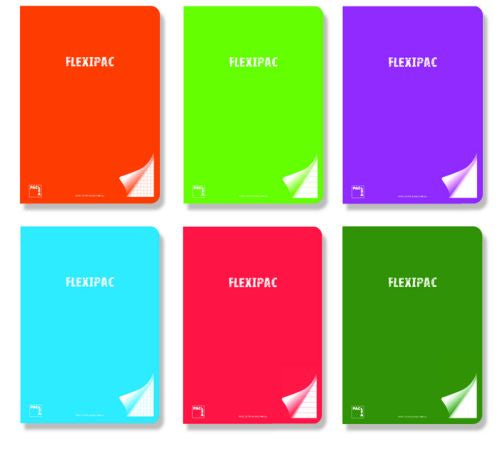 Paq/6 libreta grapada a4 48h 90g cuad.6x6 c/m colores surtidos