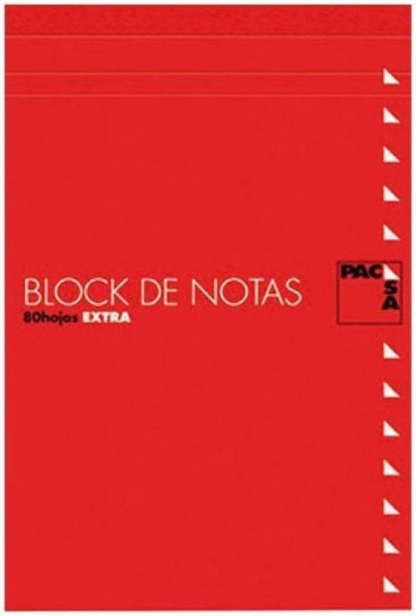 Paq/10 bloc notas con tapa 4º 80h 60gr liso