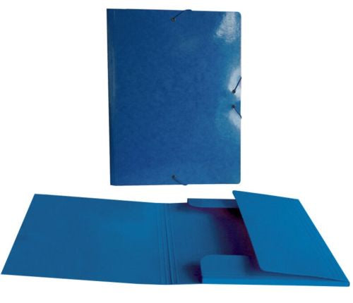 CARPETA SOLAPAS FOLIO PLASTICO BRILLO LASER AZUL