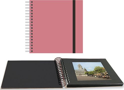ALBUM FOTOS ESPIRAL 25X25 ROSA PASTEL