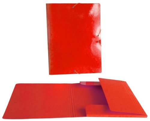 CARPETA SOLAPAS FOLIO PLASTICO BRILLO LASER ROJO