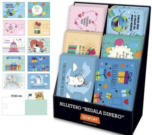 EXPOSITOR 30 BILLETEROS REGALA DINERO SURTIDOS