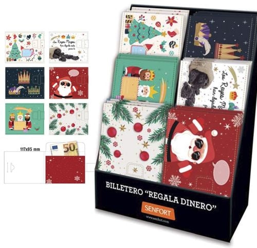 EXPOSITOR 30 BILLETEROS REGALA DINERO NAVIDAD