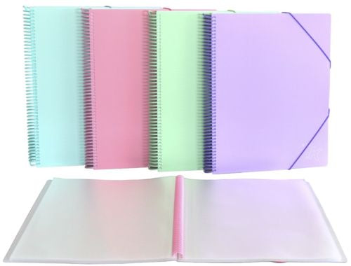 C/4 CARPETA 20 FUNDAS PASTEL C/GOMA REGALO SEPARADORES EXTRAIBLES