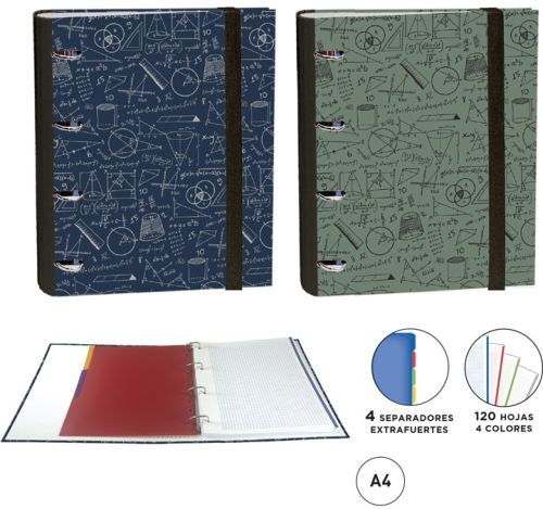 CAJA 2 CARPEBLOCKS A4 120H 4 SEPARADORES MATS SURTIDAS