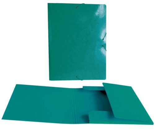 CARPETA SOLAPAS FOLIO PLASTICO BRILLO LASER VERDE