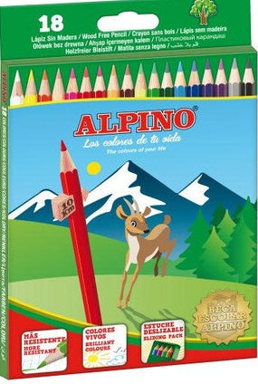 Estuche 18 lapices colores alpino surtidos