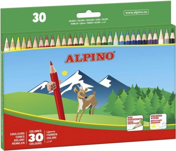 ESTUCHE 30 LAPICES COLORES ALPINO SURTIDOS