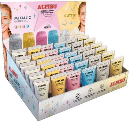 EXP 36 MAQUILLAJE 24 GLITTER GEL METALICO 12 GLITTEL GEL