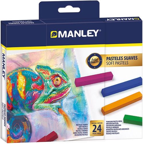 Estuche 24 barras pastel suave colores surtidos