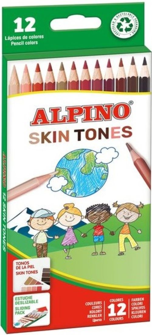 ESTUCHE 12 LAPICES COLORES ALPINO SKIN TONES